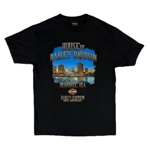 Harley‎ Davidson House Of Harley Milwaukee 110th Anniversary T Shirt Mens Large